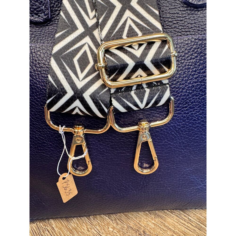 Crossbody Purse Geometic White Black Bag Strap Guitar Bag Strap NEW